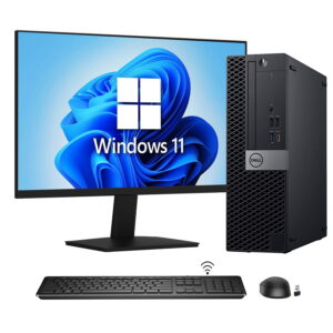 Computador de mesa Dell OptiPlex 3060/5060 SFF | Processador Intel Core i5 - 6 geração | 8GB RAM | SSD 512GB | Teclado e Mouse | Bluetooth | Monitor de 24" | Windows 11 Pro (Recondicionado)